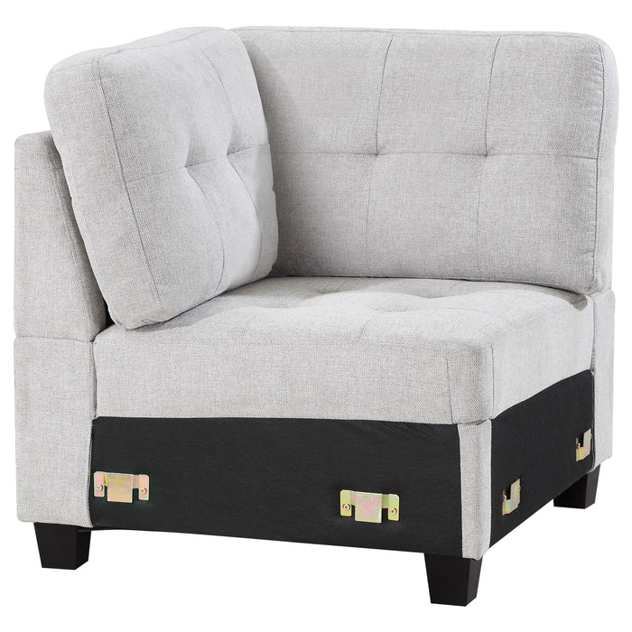 Georgina Upholstered Corner Chair Steel
