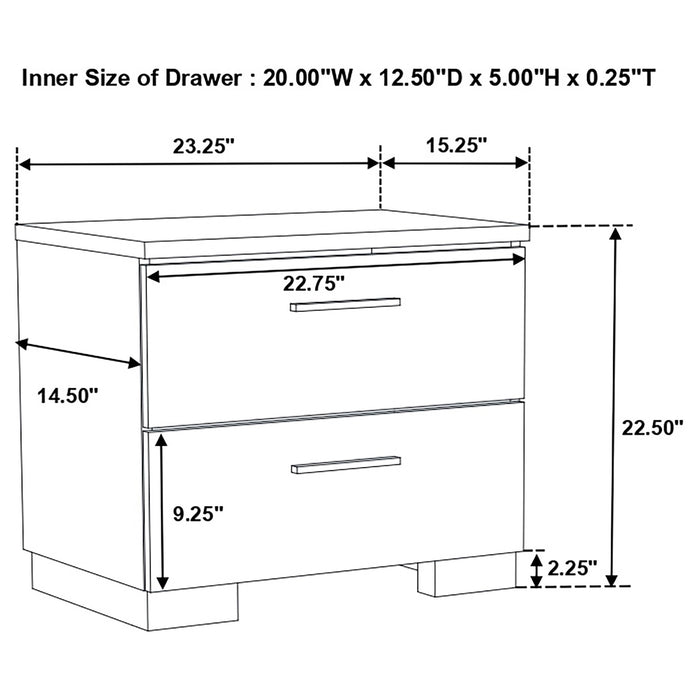 Felicity 5 & 4 Pc E.King, Queen, & Full Bedroom Set 2