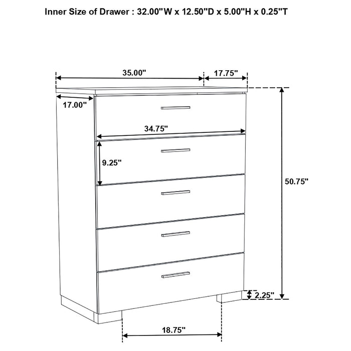 Felicity 5 & 4 Pc E.King, Queen, & Full Bedroom Set 2