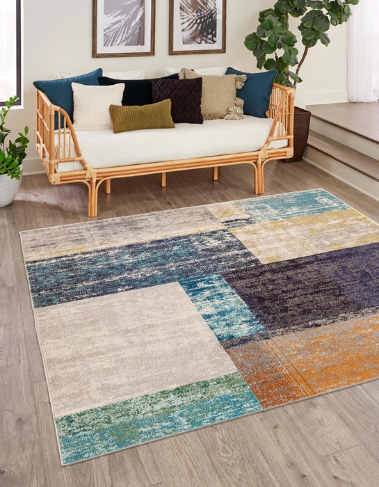 Unique Loom Vivid Collection Area Rug - Hyderabad