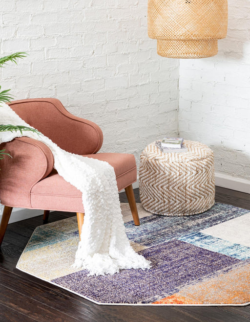 Unique Loom Vivid Collection Area Rug - Hyderabad