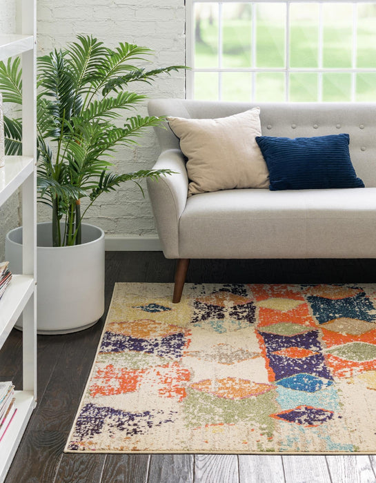 Unique Loom Vivid Collection Area Rug - Chennai