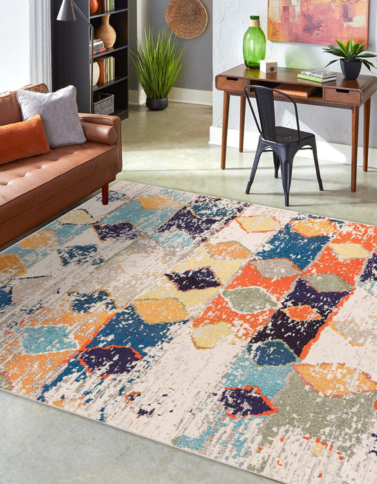 Unique Loom Vivid Collection Area Rug - Chennai