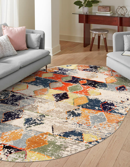 Unique Loom Vivid Collection Area Rug - Chennai