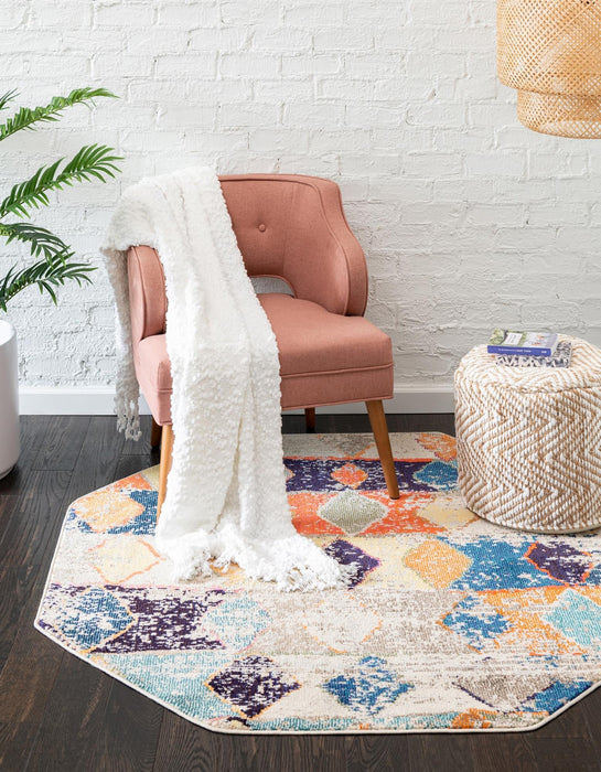 Unique Loom Vivid Collection Area Rug - Chennai