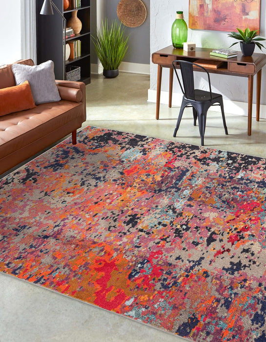 Unique Loom Vivid Collection Area Rug - Ahmedabad
