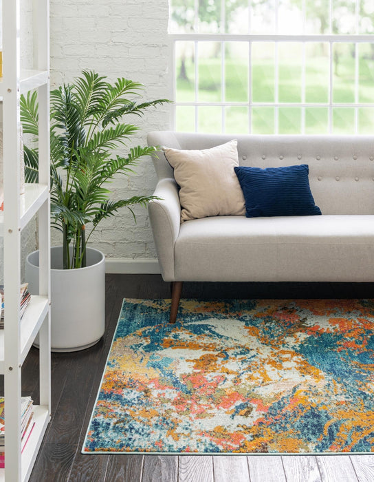 Unique Loom Vivid Collection Area Rug - Pune