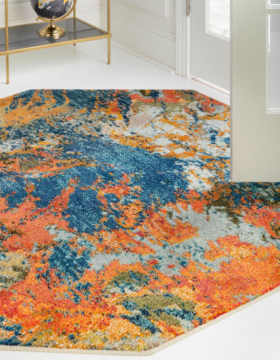 Unique Loom Vivid Collection Area Rug - Pune