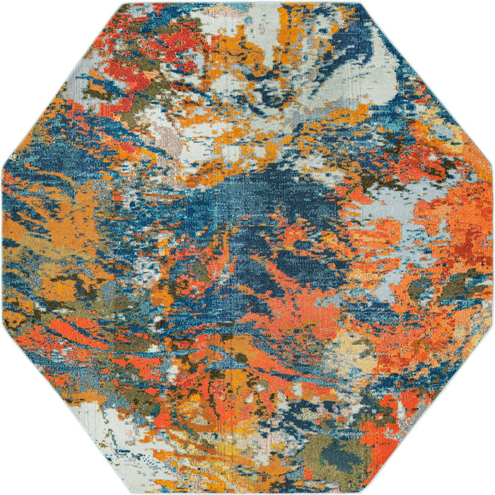 Unique Loom Vivid Collection Area Rug - Pune