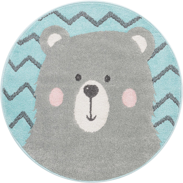 Unique Loom Whimsy Kids Collection Area Rug - Bear