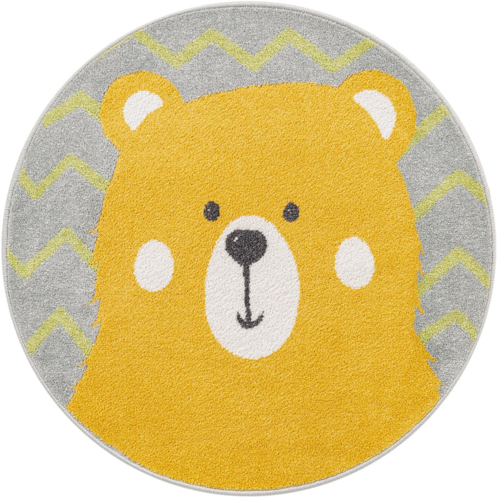 Unique Loom Whimsy Kids Collection Area Rug - Bear