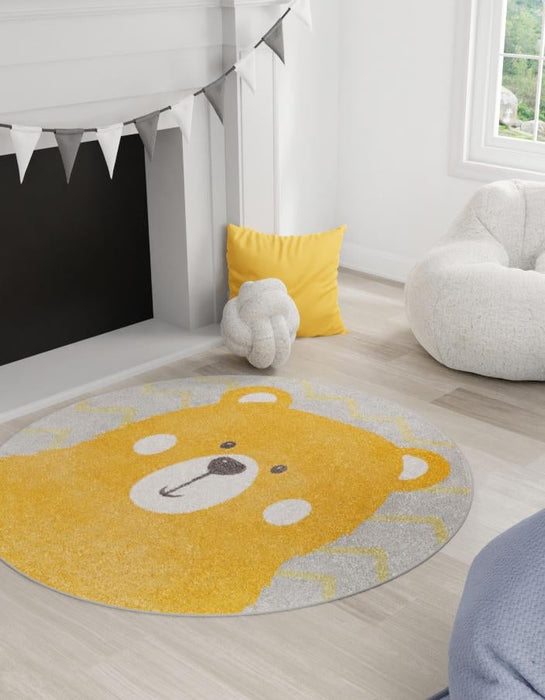 Unique Loom Whimsy Kids Collection Area Rug - Bear