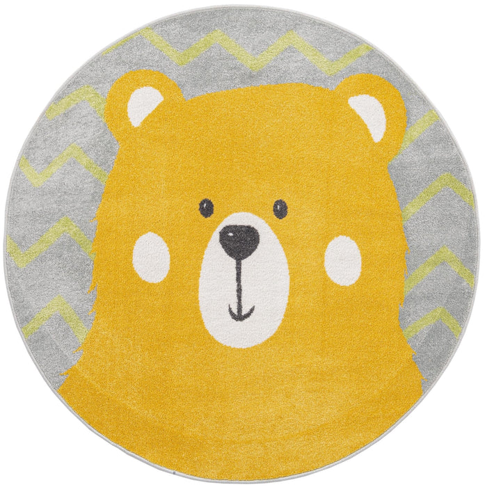 Unique Loom Whimsy Kids Collection Area Rug - Bear