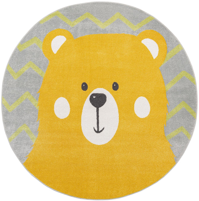 Unique Loom Whimsy Kids Collection Area Rug - Bear