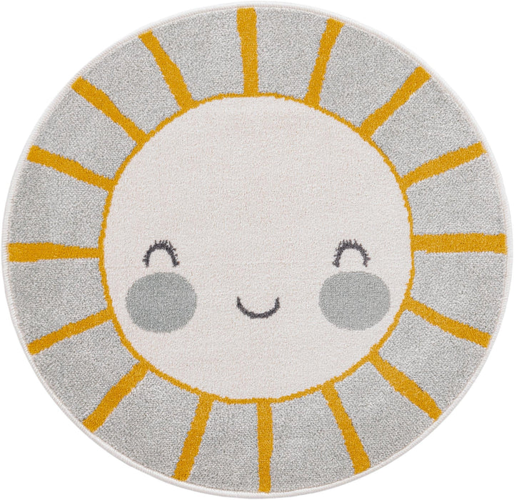 Unique Loom Whimsy Kids Collection Area Rug - Smiling Sunshine