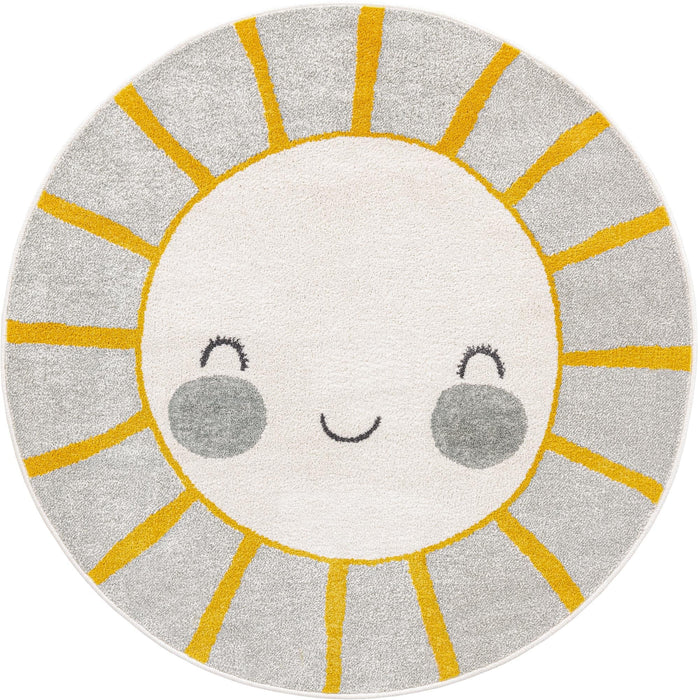 Unique Loom Whimsy Kids Collection Area Rug - Smiling Sunshine