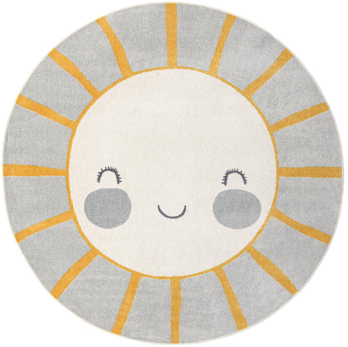 Unique Loom Whimsy Kids Collection Area Rug - Smiling Sunshine