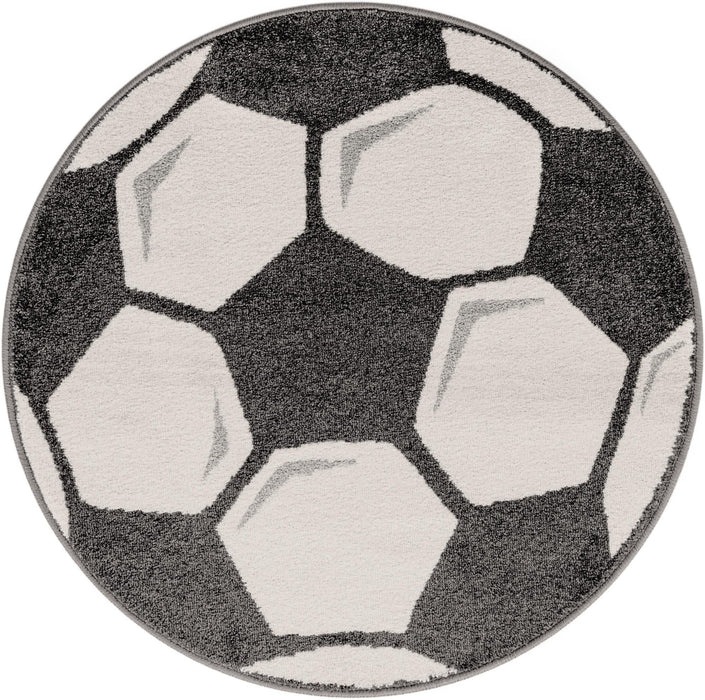 Unique Loom Whimsy Kids Collection Area Rug - Soccer Ball