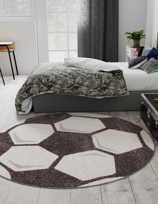 Unique Loom Whimsy Kids Collection Area Rug - Soccer Ball