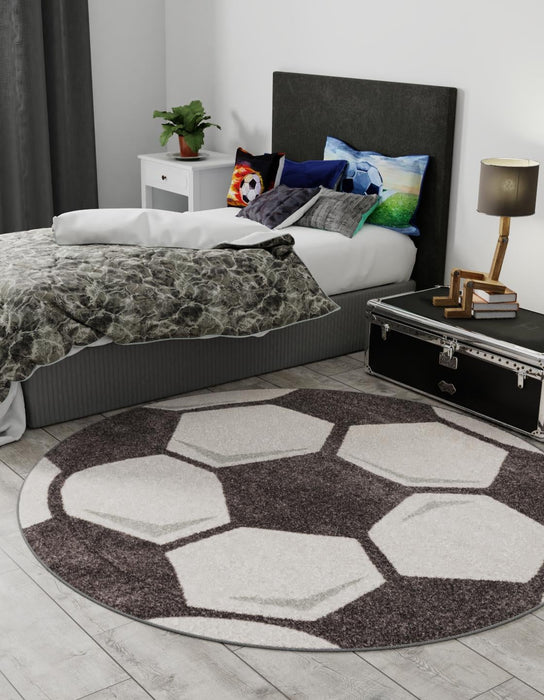 Unique Loom Whimsy Kids Collection Area Rug - Soccer Ball