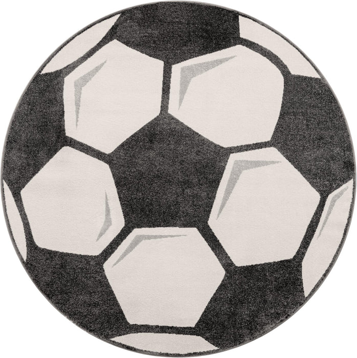 Unique Loom Whimsy Kids Collection Area Rug - Soccer Ball