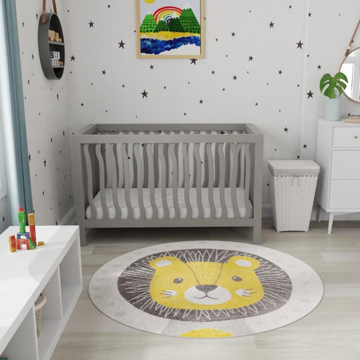 Unique Loom Whimsy Kids Collection Area Rug - Friendly Lion
