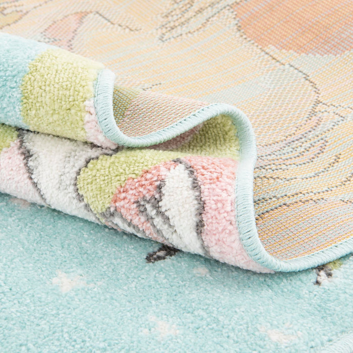 Unique Loom Whimsy Kids Collection Area Rug - Jolly Unicorn