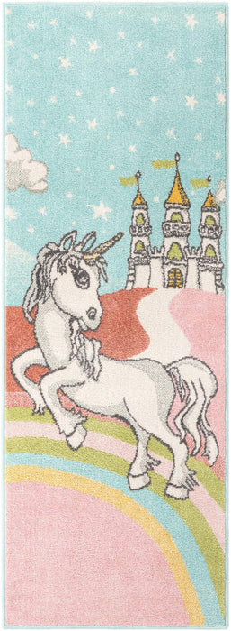 Unique Loom Whimsy Kids Collection Area Rug - Jolly Unicorn