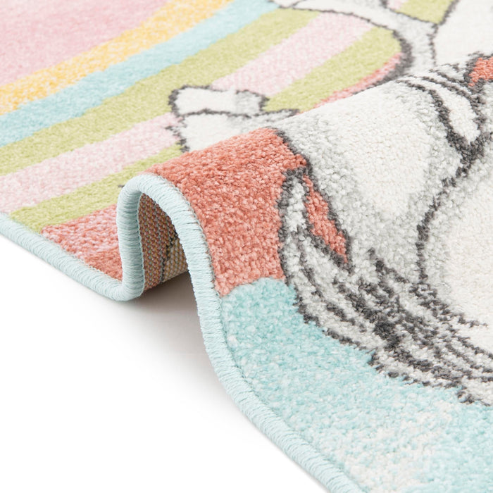 Unique Loom Whimsy Kids Collection Area Rug - Jolly Unicorn
