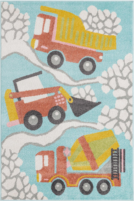 Unique Loom Whimsy Kids Collection Area Rug - Trucks