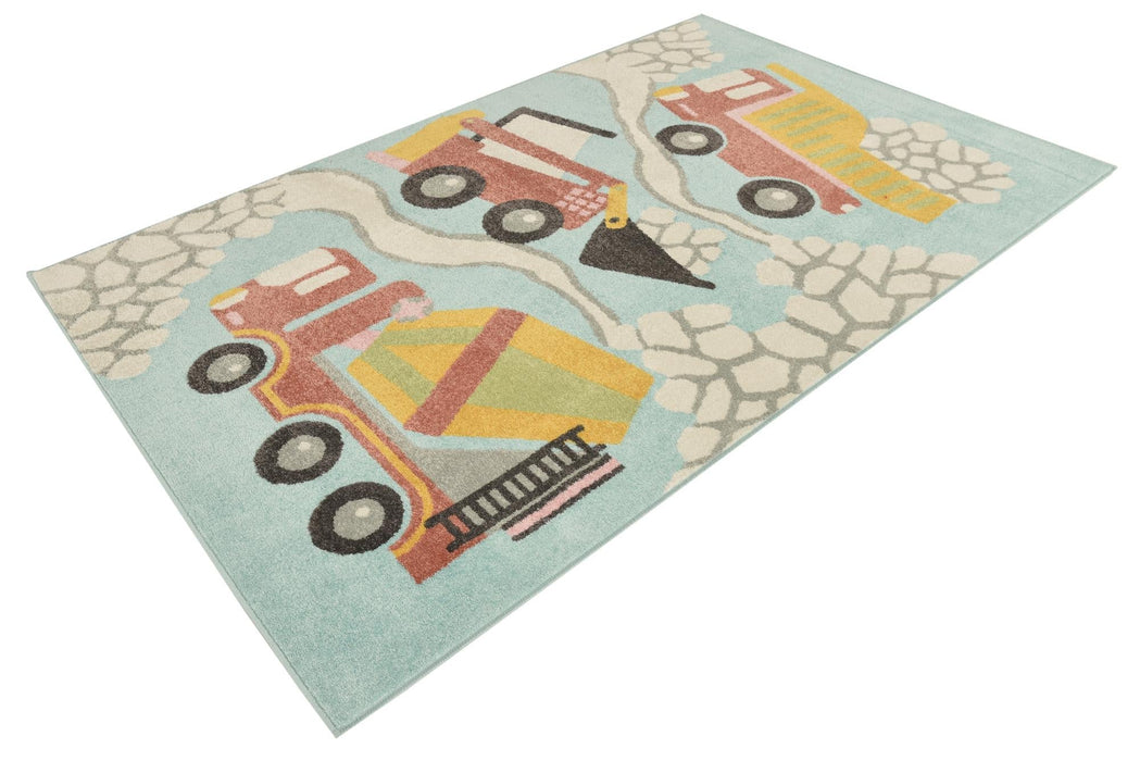 Unique Loom Whimsy Kids Collection Area Rug - Trucks