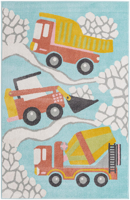 Unique Loom Whimsy Kids Collection Area Rug - Trucks