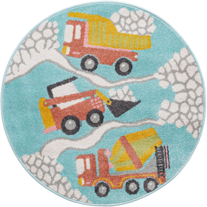 Unique Loom Whimsy Kids Collection Area Rug - Trucks