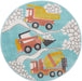 Unique Loom Whimsy Kids Collection Area Rug - Trucks