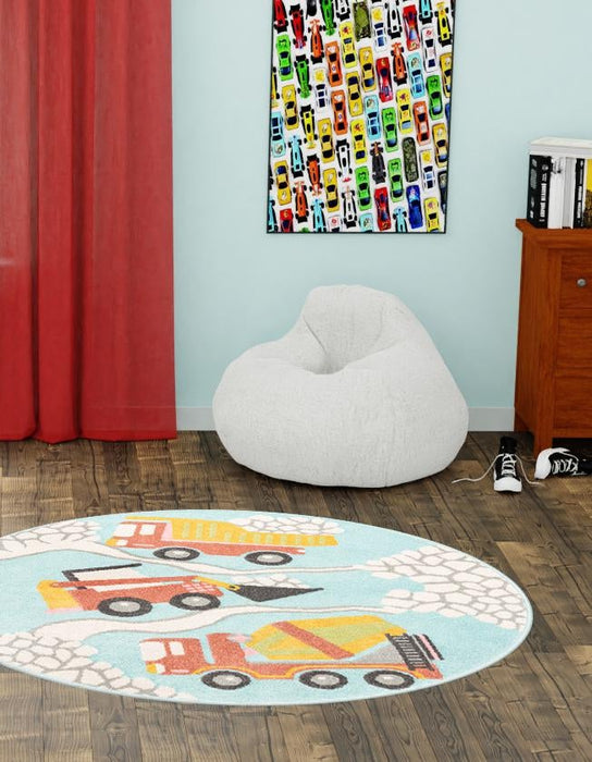Unique Loom Whimsy Kids Collection Area Rug - Trucks
