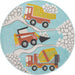 Unique Loom Whimsy Kids Collection Area Rug - Trucks