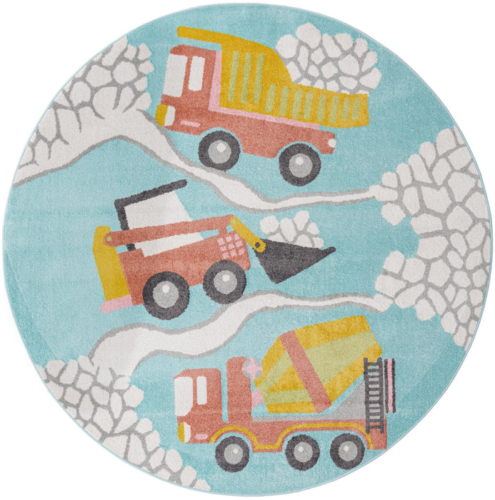 Unique Loom Whimsy Kids Collection Area Rug - Trucks