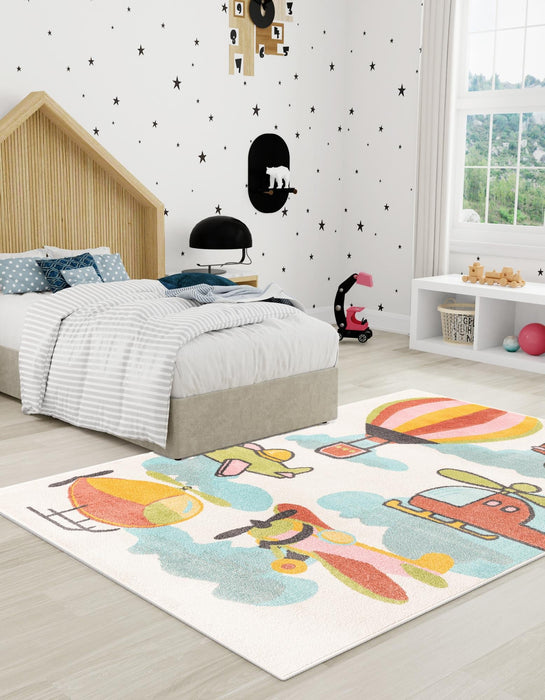 Unique Loom Whimsy Kids Collection Area Rug - Flying High