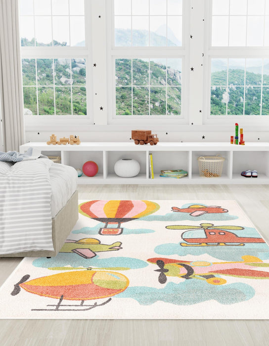 Unique Loom Whimsy Kids Collection Area Rug - Flying High