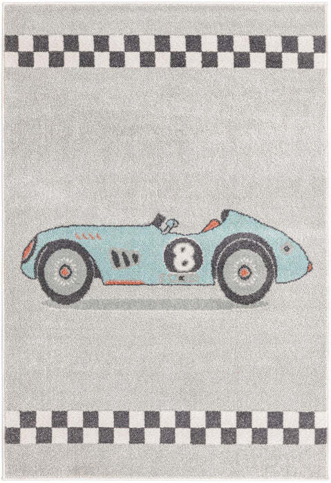 Unique Loom Whimsy Kids Collection Area Rug - Race Car