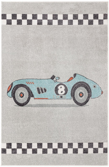 Unique Loom Whimsy Kids Collection Area Rug - Race Car
