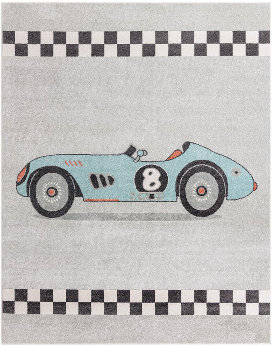 Unique Loom Whimsy Kids Collection Area Rug - Race Car