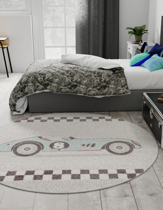 Unique Loom Whimsy Kids Collection Area Rug - Race Car