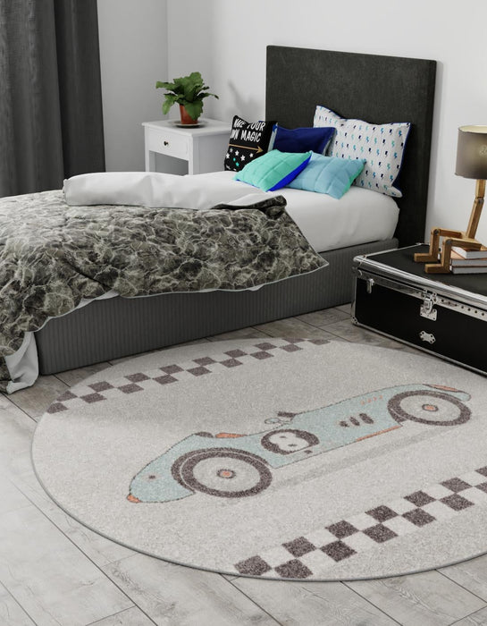 Unique Loom Whimsy Kids Collection Area Rug - Race Car
