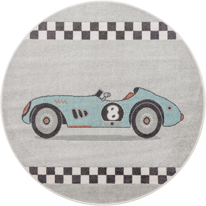 Unique Loom Whimsy Kids Collection Area Rug - Race Car
