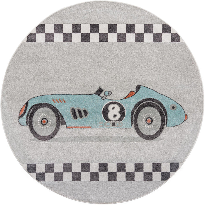 Unique Loom Whimsy Kids Collection Area Rug - Race Car
