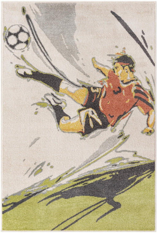 Unique Loom Whimsy Kids Collection Area Rug - Soccer Player