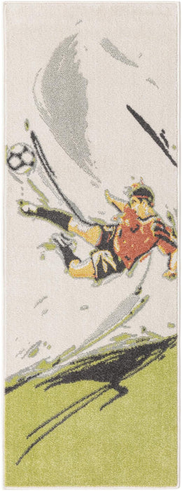 Unique Loom Whimsy Kids Collection Area Rug - Soccer Player