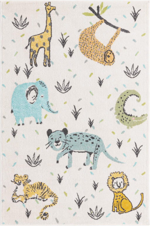 Unique Loom Whimsy Kids Collection Area Rug - Zoo