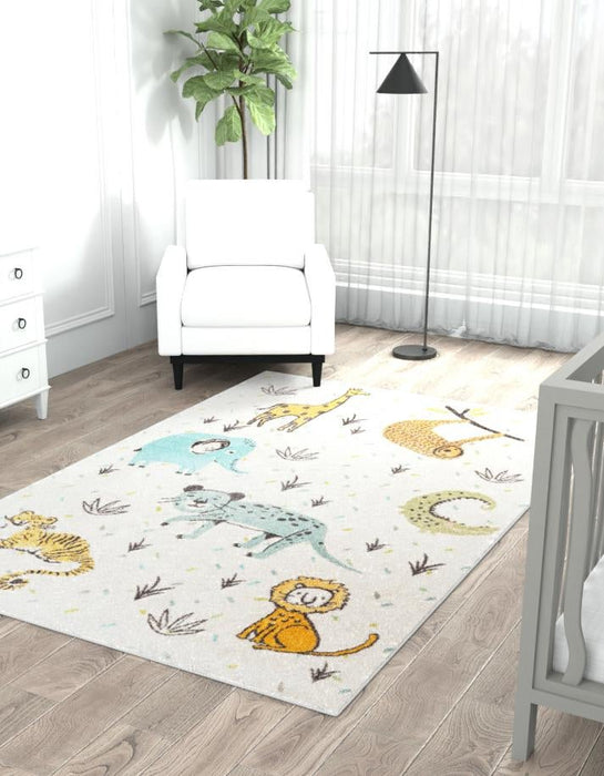 Unique Loom Whimsy Kids Collection Area Rug - Zoo